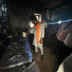 मुंजेवाडी येथे गॅस सिलेंडर स्फोटात घराचे मोठे नुकसान; आमदार किरण लहामटे यांनी केली पाहणी