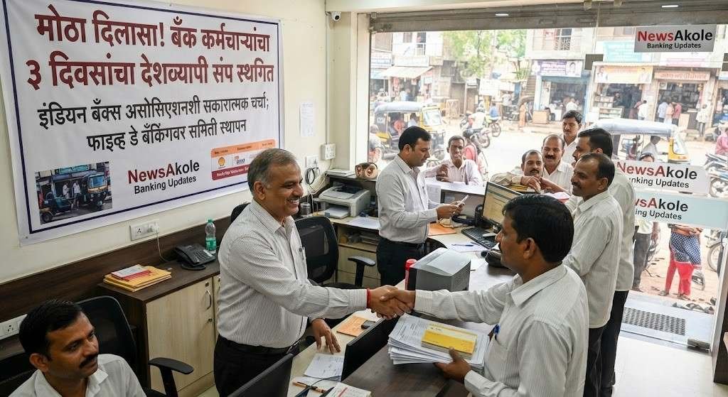 बँक कर्मचाऱ्यांचा ३ दिवसांचा देशव्यापी संप स्थगित; 'फाइव्ह डे बँकिंग'वर सकारात्मक चर्चेची ग्वाही